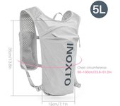 Mochila para correr al aire libre de 5L, mochila para bicicleta, chaleco deportivo, bolsa de montar ultraligera, transpirable para hombres y mujeres