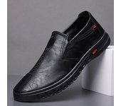 Nuevos zapatos casuales para hombres, zapatos coreanos de moda para hombres, zapatos sin cordones, zapatos de cuero de negocios para hombres 42