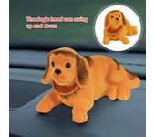 Adornos para coche con forma de perro que mueve la cabeza, bonitos juguetes para el salpicadero, husky, beagle, san bernardo, pastor, decoración interior del coche, regalos creativos marrón