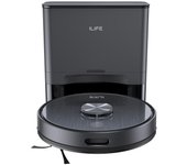 Aspiradora robot ILIFE T20S, potencia de succión de 5000 Pa, autonomía de 260 minutos, sistema de vaciado automático de la estación T20S negro