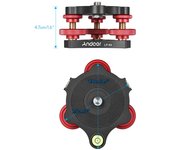 Nivel de burbuja con Base niveladora de trípode con tornillo de 3/8  para cámara DSLR máx. 15kg