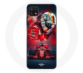 Coque pour Samsung Galaxy A22 5G Formule 1 Sebastian Vettel Pilote F1 Rouge