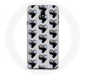 Coque pour Samsung Galaxy S4 Fond de coeurs noirs