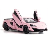 1:Coche de juguete McLaren 600LP de aleación de fundición a presión a escala 36, ​​coche de juguete con vehículos extraíbles para niños pequeños, regalo para niños y niñas 1/36-12.5x5x3cm color rosa