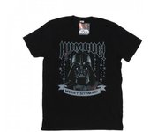 Star Wars Mens Christmas Darth Vader Humbug T-Shirt L negro
