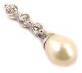 Les Trésors De Lily [C6944] - Colgante de plata blanco 'Pearl Beauty' blanco