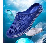 Zuecos de verano, zapatillas de moda para hombres y mujeres, zapatos de ocio para jardín, zapatillas antideslizantes, sandalias de playa 36 blanco