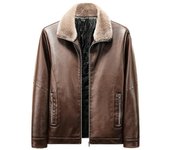 Abrigo de invierno para hombre Abrigo de algodón con cuello de lana de cordero de invierno Abrigo de algodón Plus Fat Plus L negro