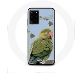 Coque - Samsung - Galaxy S11 Plus Plus - Souple - Vert - Perruches Oiseaux