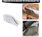 Guía de corte de tuberías Herramienta multifuncional para cortar tuberías de espuma para aislamiento de tuberías de cobre