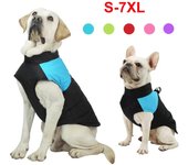 Dog Winter Clothes Puppy Warm Jacket Vest Pet Coat for Small Medium Large Dogs Dog Warm Padded Coat Zip Up Sports Outwear Pet Apparel S azul