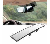 Espejo retrovisor gran angular HD para coche, visión de ángulo ciego, superficie curva, 300 mm negro