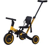 Triciclo BTM 4 en 1 con varilla de empuje, juguete para montar, triciclo, bicicleta para correr, para niños de 1 a 2 años, ligero. amarillo