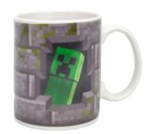 Taza que cambia de calor Minecraft Creeper One Size gris/verde