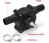 Bomba de taladro eléctrica portátil, bombas de transferencia autocebantes, bomba de agua y fluido de aceite negro