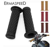 Puños universales de goma antideslizantes para motocicleta, scooter, motocross, scooter, etc., de 7/8  (22 mm y 24 mm) negro