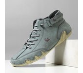 Botas de hombre, informales, de cuero, de lujo, de caña alta, mocasines, botines de moto, novedad 2024 en calzado. 35 marrón claro