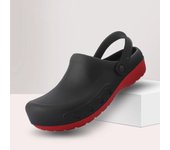Zapatos para Chef de verano para hombre, sandalias deportivas, zapatillas tipo zuecos planas antideslizantes, zapatos informales de playa con plataforma para hombre, sandalias de talla grande para mujer 39 azul