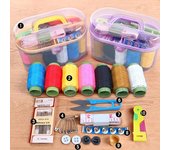 46 Uds. Herramientas portátiles de costura de hilo y aguja para el hogar, Kit de costura multifuncional con estuche de 5,7 pulgadas/3,9 pulgadas 46pcs