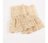 Guantes góticos sin dedos de moda para mujer, con mangas cortas de encaje, puños de muñeca, pulseras, guantes blancos y negros lisos.