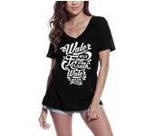 Camiseta ULTRABASIC con cuello en V para mujer Be Water My Friend - Cita del icono de artes marciales S negro