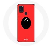 Coque Samsung Galaxy A21S Squid Game masque soldat Triangle