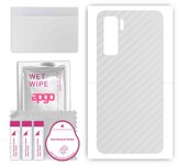 apgo Protective Skin Sticker for the back compatible with Huawei P40 lite 5G, Wrap Film, Foil, Vinyl - Pattern Transparent Carbon