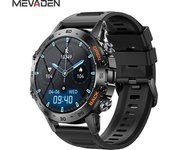 Reloj inteligente MEVADEN con pantalla IPS de 1,39  y llamadas Bluetooth para hombre, rastreador de actividad física, monitor de ritmo cardíaco, reloj inteligente para Android IOS negro
