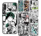 Funda con collage de manga My Hero Academia Deku para Huawei P30 Lite P40 P20 Pro P Smart Z 2019 Nova 5T Honor 50 10 Lite 10i 8X 9X 8A Huawei P20