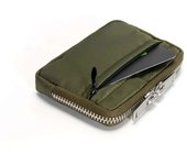 Cartera para hombre, bolsa de almacenamiento para auriculares, tarjetero, estuche para niños y niñas, organizador de tarjetas bancarias, monedero con cremallera negro