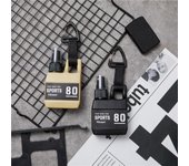 Bomba portátil para acampar al aire libre, botella pulverizadora rellenable de Perfume, envases cosméticos vacíos, botella atomizadora de viaje, 80ml negro