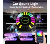 Control de voz Luces de ritmo de recogida Stick Música Atmósfera Luz LED RGB Lámpara de tubo colorida USB Recargable Luz ambiental colorida para coche Fiesta en casa F2