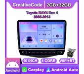 Radio de coche Android para Toyota RAV4 Rav 4 2005-2013 con botón perilla reproductor multimedia de 10 pulgadas navegación GPS Carplay 2 + 32 GB
