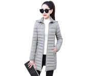 Abrigo con capucha Mujer Ropa de abrigo Parkas femeninas Chaquetas largas Abrigos de base cálidos Invierno Algodón Casual M rojo