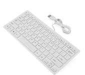 Miniteclado USB ultrafino con cable de 78 teclas para ordenador de escritorio y portátil (Blanco) blanco