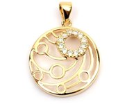 Les Trésors De Lily [M8771] - Colgante chapado en oro 'Diosa' oro blanco - 18 mm oro