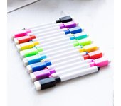 Marcadores de borrado en seco de 8 colores con tapa de borrador, oficina en casa, aula, niños, portátil, de bajo olor varios colores