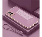 Funda para vivo V21, funda para teléfono Vivo V21e, funda para VIVO V21, V21E 5G, V21S, funda para vivo v21e 5G, carcasa trasera de lujo con revestimiento cuadrado a prueba de golpes For vivo V21 5G blanco como la nieve