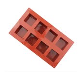 Molde de silicona cuadrado 3D para hornear mousse, pasteles, jabón, velas, gelatina, brownie, tarta de queso, chocolate, trufa, pudín.