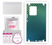 apgo Protective Skin Sticker for the back+sides compatible with Vivo V23 5G, Full Wrap Film, Foil, Vinyl - Pattern Carbon Chameleon CAKA1
