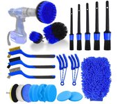 Juego de cepillos eléctricos para limpieza de coches: para detallar el interior, pulir, encerar, limpiar el motor y los neumáticos (6 cabezales) Engine cleaning brush (3 pieces)