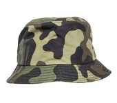 Sombrero de pescador de camuflaje Flexfit By Yupoong One Size verde