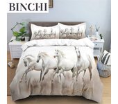 Juego de funda nórdica de caballo para niños pequeños, juego de cama con estampado de animales de granja para niños y niñas, juego de funda nórdica de 3 piezas estilo vaquero de granja 70x133cm 2pcs