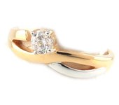 Anillo chapado en oro 'Câlin' de 2 tonos 52