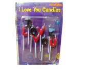Te Amo Carta Pick Velas One Size rojo/negro