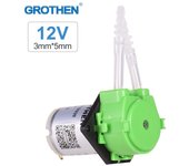 GROTHEN DC 12V bomba dosificadora bomba peristáltica Mini bomba dosificadora peristáltica de líquido de agua bomba dosificadora bomba principal 3mmX5mm verde