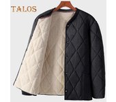 Abrigo para hombre, cuello en V, manga larga, botonadura sencilla, resistente al viento, chaqueta cálida, color sólido, forro de terciopelo grueso, prendas de vestir exteriores XXXXXL azul oscuro