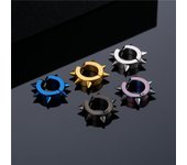 Pendientes con pasador Punk gótico negro para hombre y mujer, aretes con punta de remache de acero inoxidable, colgante de joyería para fiesta de Rock, 1 ud.