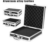 Estuche portátil de aluminio para herramientas, organizador de esponjas para herramientas, portaherramientas de viaje, caja para guardar objetos de valorWWO66