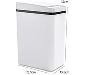 Cubo de basura inteligente para el hogar, cubo de basura de inducción, Sensor de carga USB eléctrico automático para cocina y baño blanco